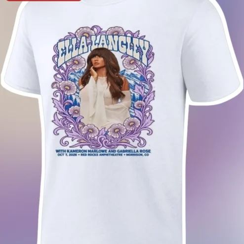 Ella Langley Vintage Concert Poster Graphic Tee Country Music Fan Gift