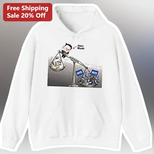 Elon Musk GOP Midterms Vote Hoodie Political Satire Election Merch