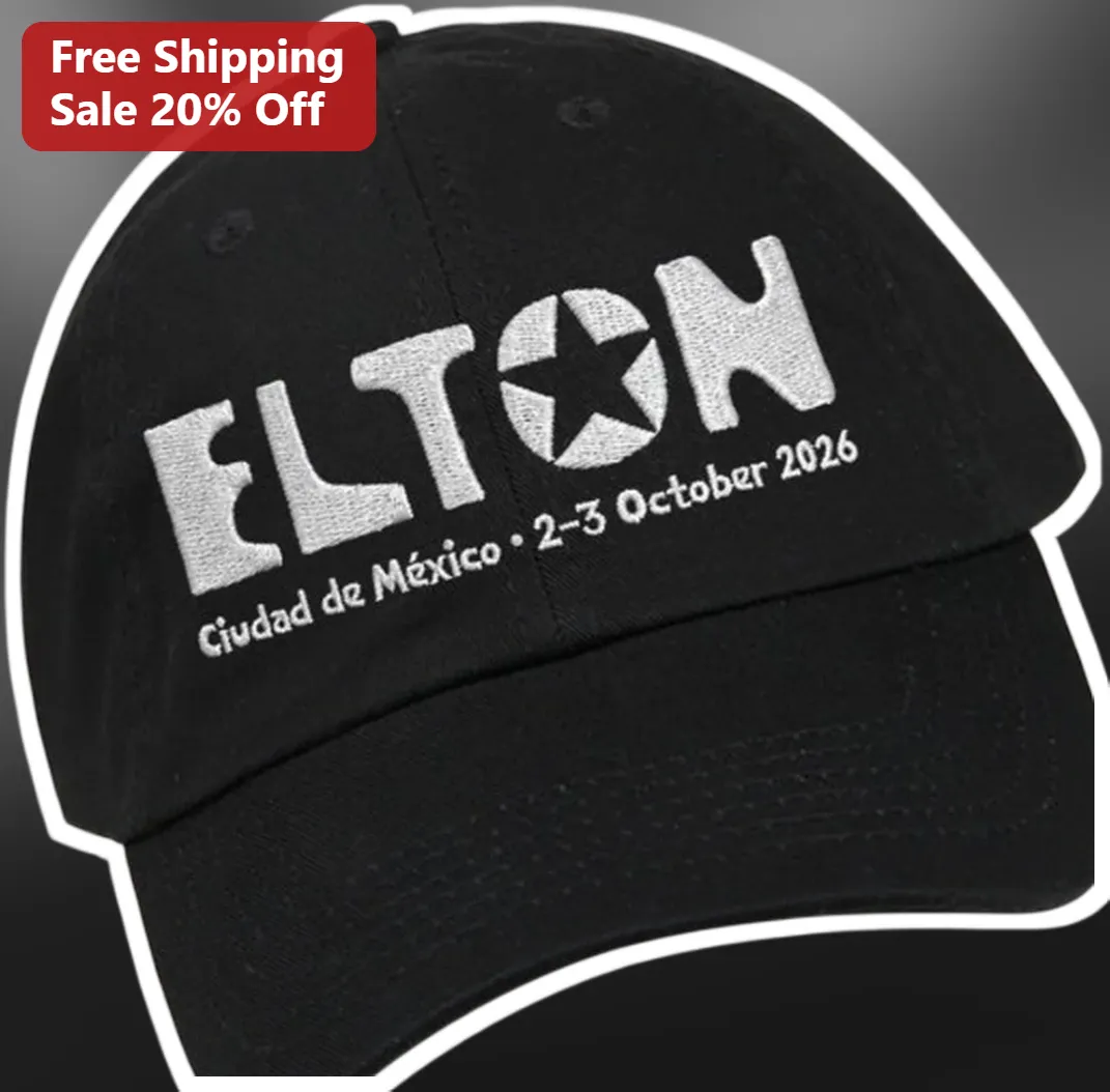 Elton John Cap Vintage Script Embroidered Baseball Hat Music Fan Gift