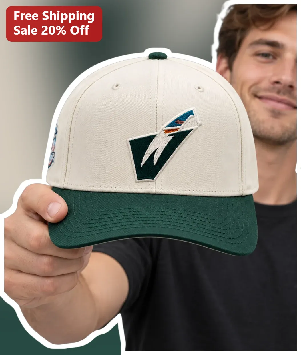 Embroidered V Letter Logo Cap Classic Collegiate Monogram Hat for Men Women