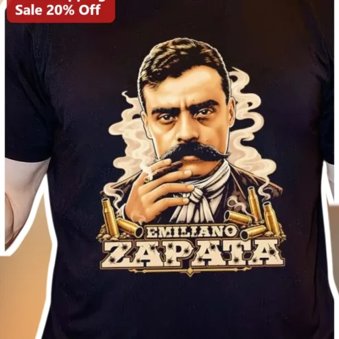 Emiliano Zapata Mexican Revolution Vintage Graphic Tee Historical Figure Shirt Gift