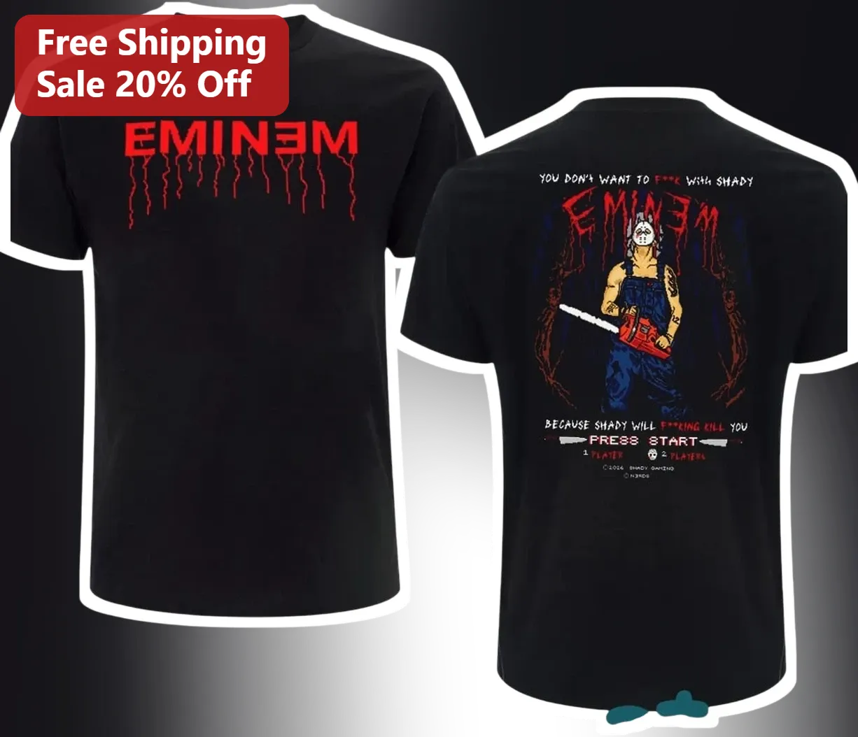 Eminem You Don't Want To F*** With Shady Horrorcore Graphic Tee For Rap Fans