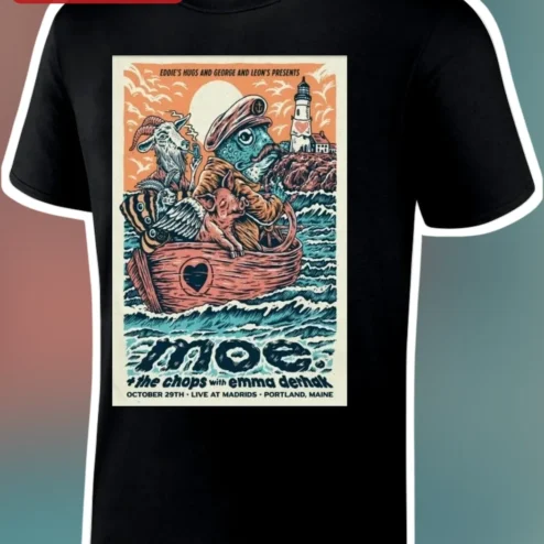 Emma Derhak and The Chops Tee Moe. Live Music Jam Band Vintage Concert Merch
