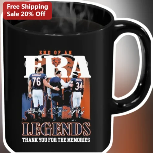 End of an Era Legends Thank You For The Memories Chicago Bears Mug