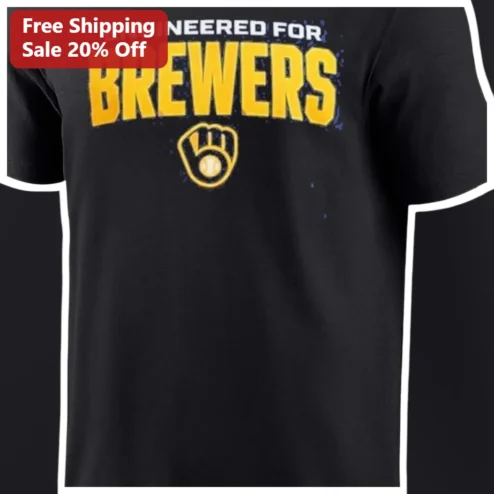 Engineered For Brewers Milwaukee Brewers Fan Graphic Tee Distressed Vintage Baseball Shirt Gift