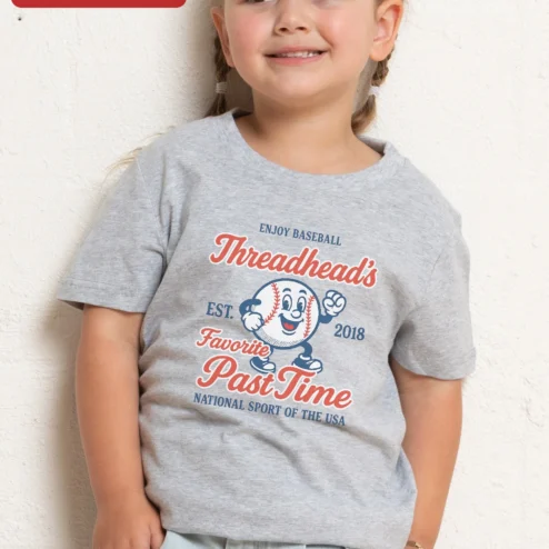 Enjoy Baseball Favorite Pastime National Sport of USA Kids Tee Vintage Cartoon Mascot Shirt