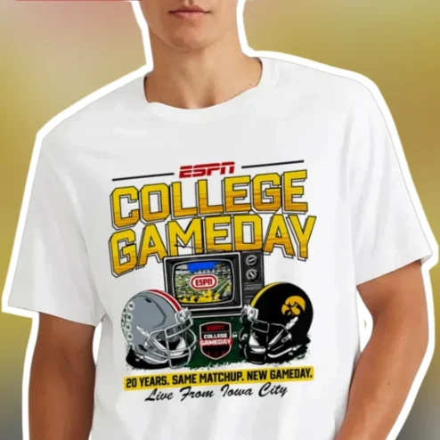 ESPN College GameDay Live From Iowa City Tee 20 Years Same Matchup New GameDay