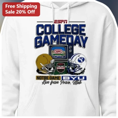 ESPN College GameDay Notre Dame BYU Live From Provo Utah Hoodie
