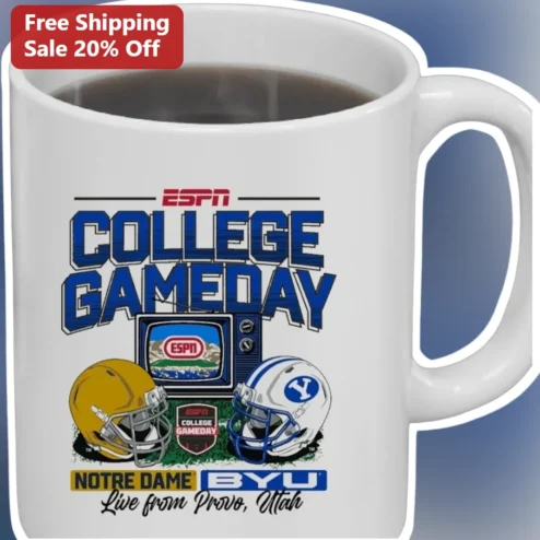 ESPN College GameDay Notre Dame BYU Live from Provo Utah Mug