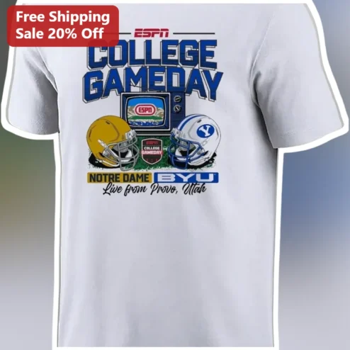 ESPN College GameDay Notre Dame BYU Live from Provo Utah Tee