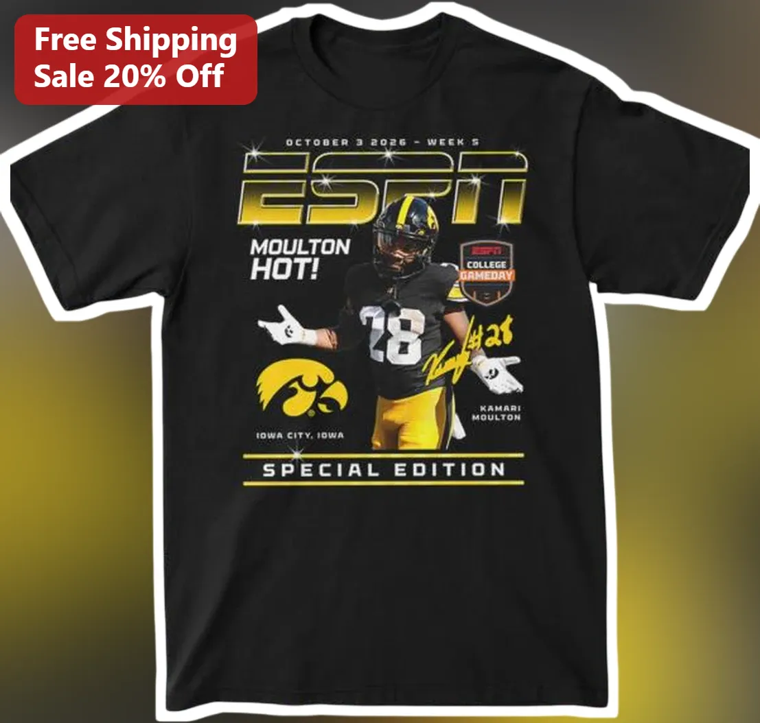 ESPN Moulton Hot Special Edition Iowa Hawkeyes Kamari Moulton Signature Tee
