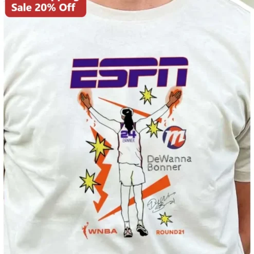 ESPN WNBA Round 21 DeWanna Bonner Signature New York Liberty Tee