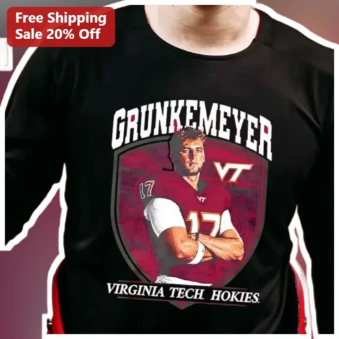 Ethan Grunkemeyer Virginia Tech Hokies Quarterback Fan Tribute Tee