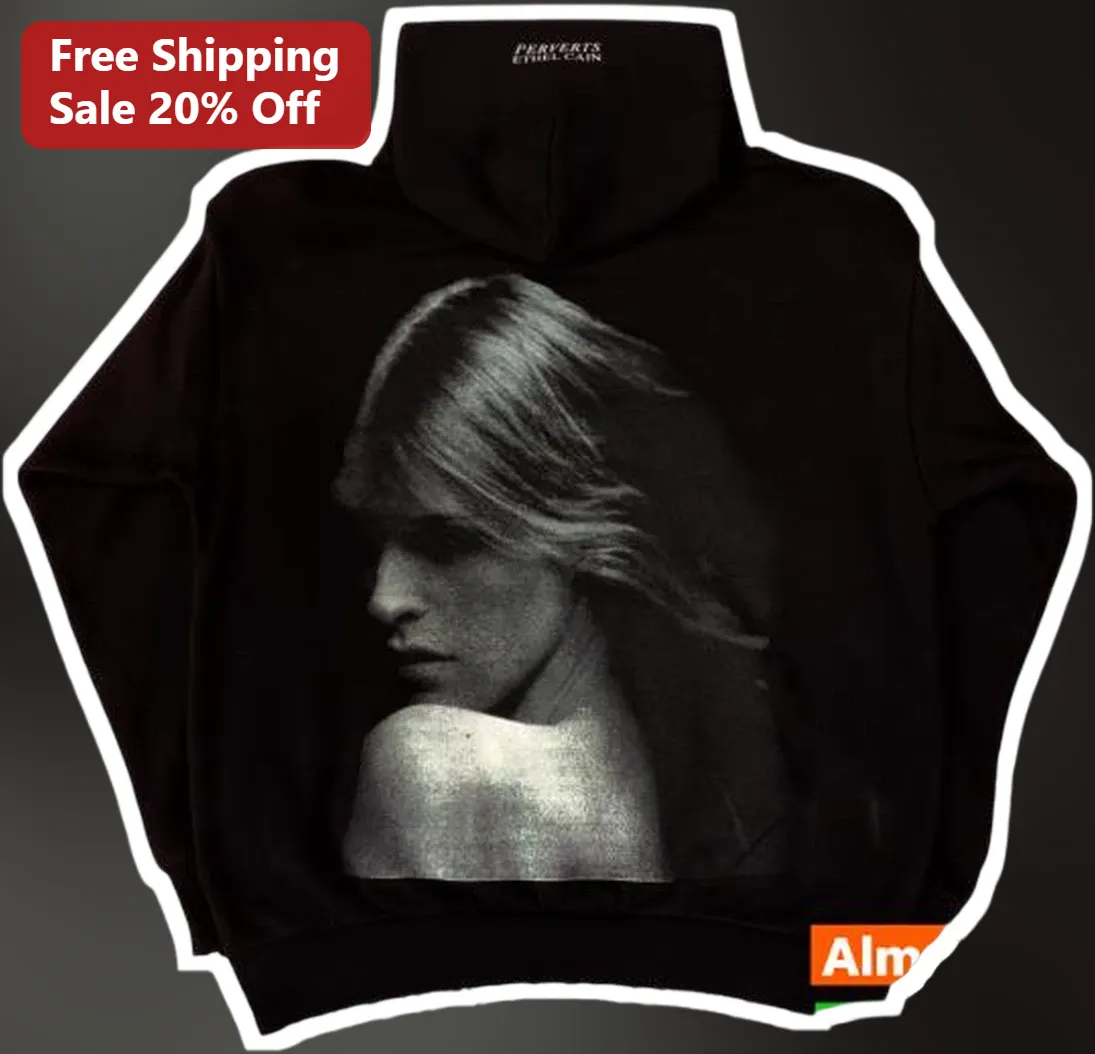 Ethel Cain Perverts Hoodie Grunge Vintage Band Merch Black Cotton Pullover