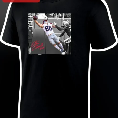 Evan Engram Tee NFL Football Player Action Shot Graphic T-Shirt for Fans