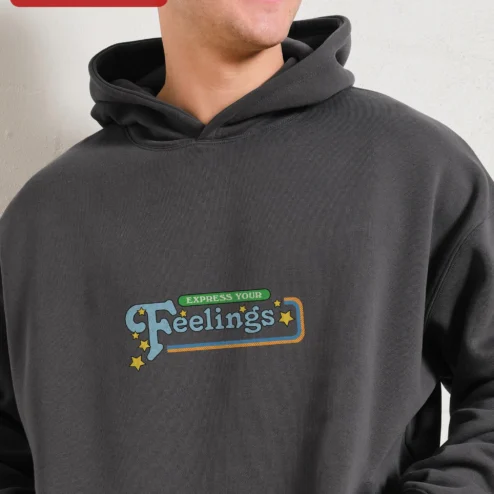 Express Your Feelings Hoodie Retro Vintage Typography Mental Health Awareness Gift for Men