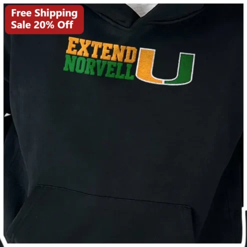 Extend Norvell Hoodie FSU Florida State Seminoles College Football Fan Apparel Black Pullover Sweatshirt