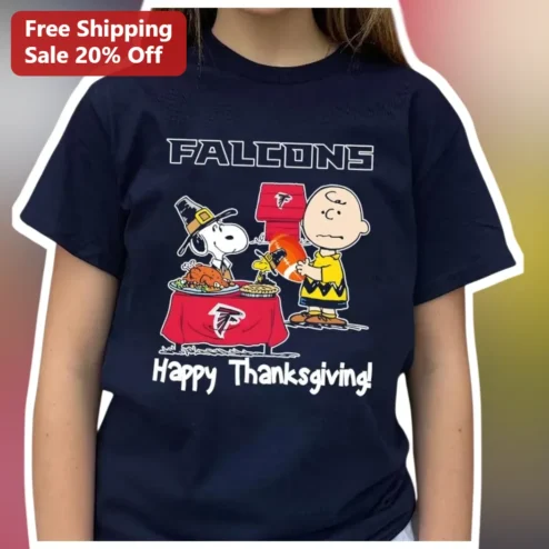 FALCONS Happy Thanksgiving! Tee Atlanta Falcons NFL Football Fan Gift
