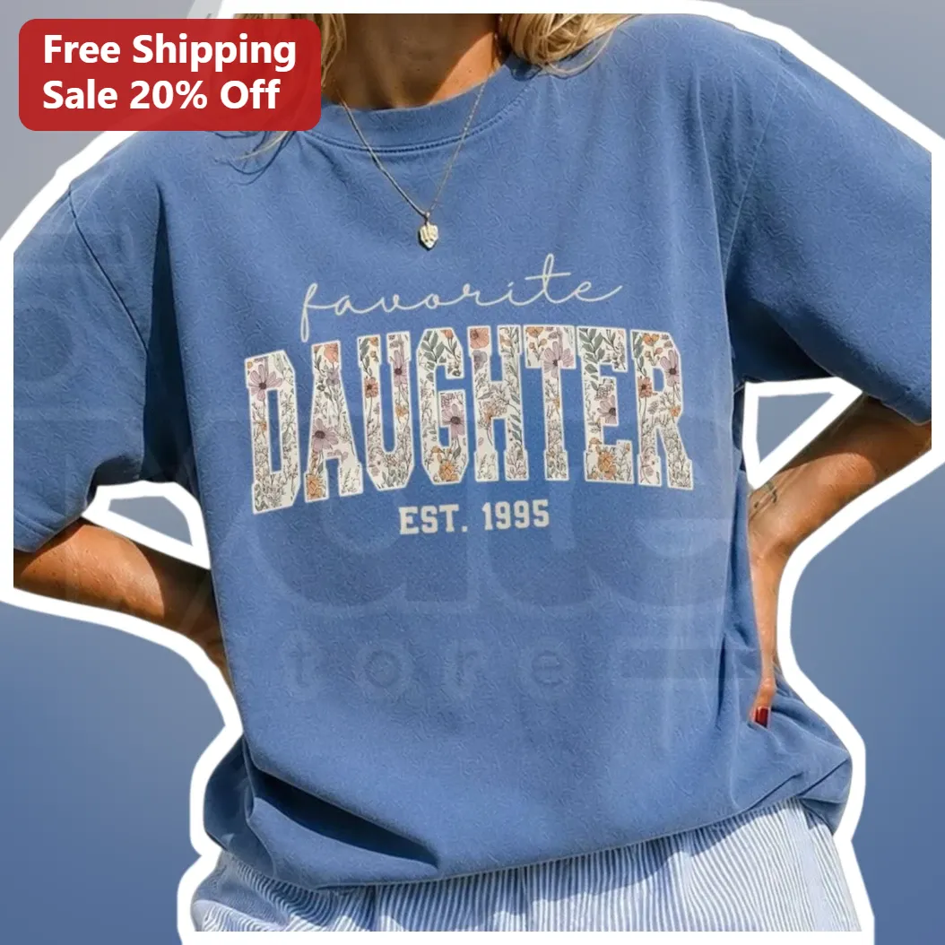 Favorite Daughter Floral Vintage Wash Tee Retro Graphic Shirt Gift for Women