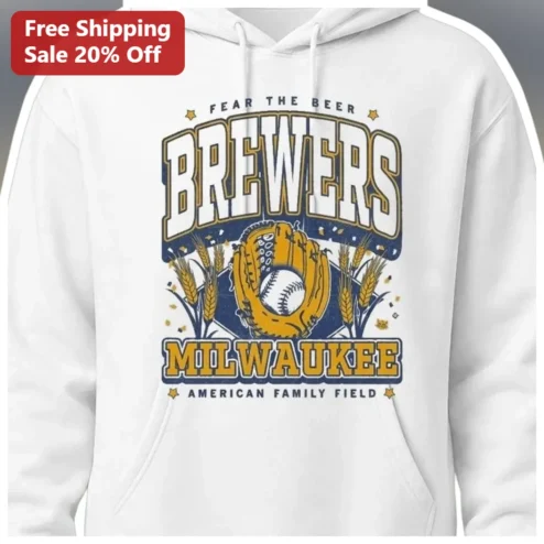 Fear The Beer Milwaukee Vintage Brewers Baseball Hoodie Unisex Pullover
