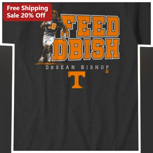 Feed Bish DeSean Bishop Tennessee Vols Football Fan Graphic Tee