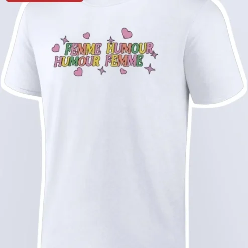 Femme Humour Graphic Tee French Funny Shirt Gift for Women Retro Y2K Style