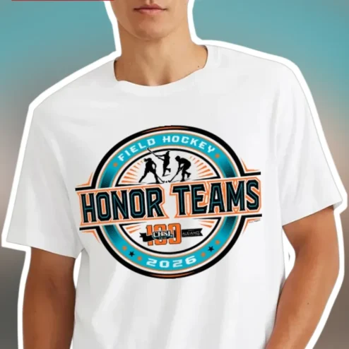 Field Hockey Honor Teams Vintage Badge Tee for Student Athletes