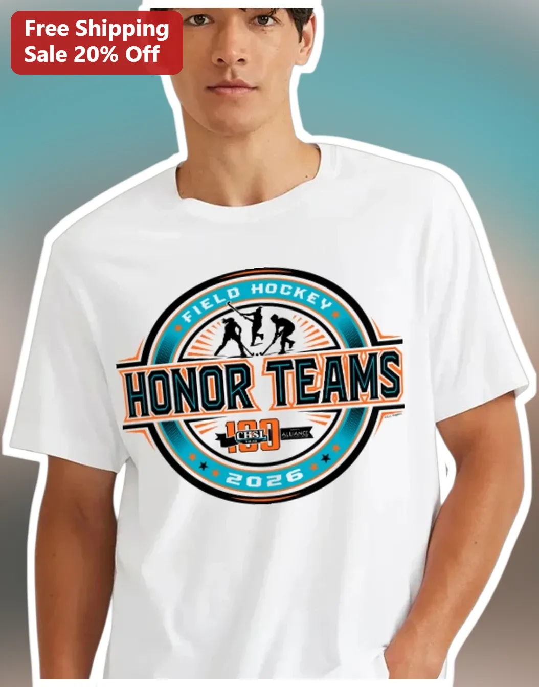 Field Hockey Honor Teams Vintage Badge Tee for Student Athletes