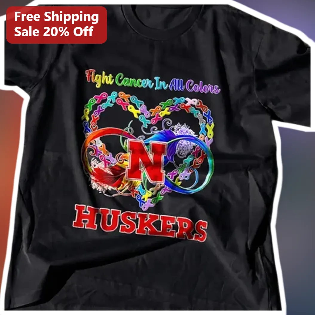 Fight Cancer In All Colors Tee Cancer Awareness Ribbon Heart Gift for Survivors and Fighters