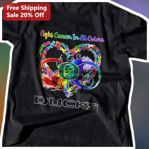 Fight Cancer In All Colors Tee Cancer Awareness Support Gift for Survivors and Caregivers