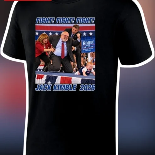 Fight Fight Fight Political Satire Tee Funny Election Parody Graphic T-Shirt for Men Women