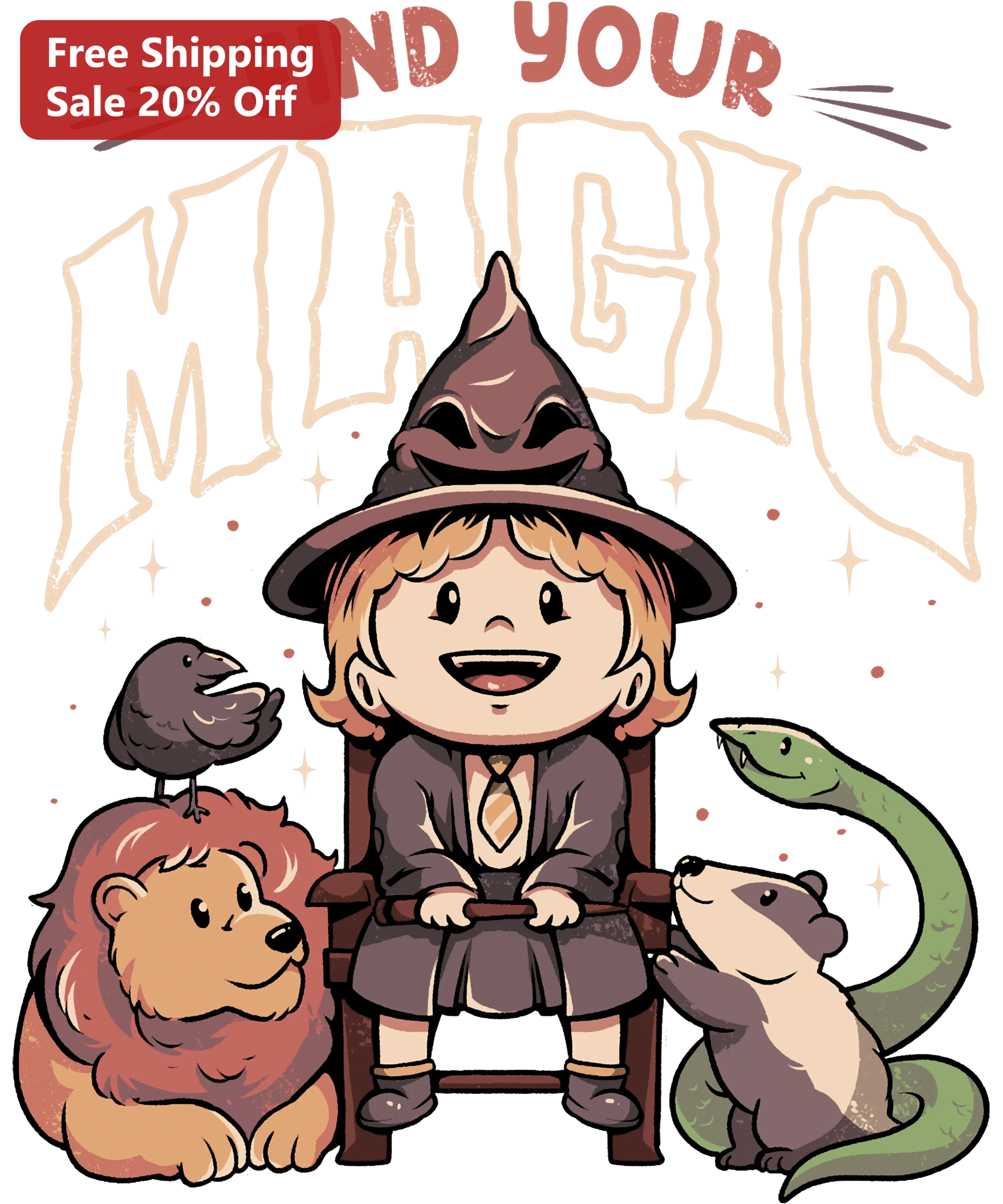 Find Your Magic Tee Harry Potter Inspired Sorting Hat Kids Graphic Shirt