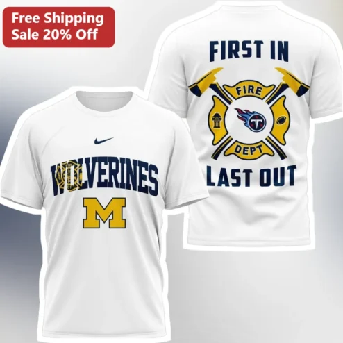 First In Last Out Firefighter Tee Fire Dept Gift for Men Women