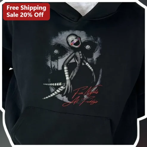 Five Nights At Freddy's Funtime Foxy Hoodie Horror Game Merch Pullover