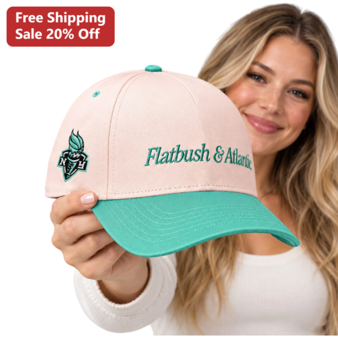 Flatbush Atlantic Hat Embroidered Baseball Cap Retro Brooklyn NYC Neighborhood Gift
