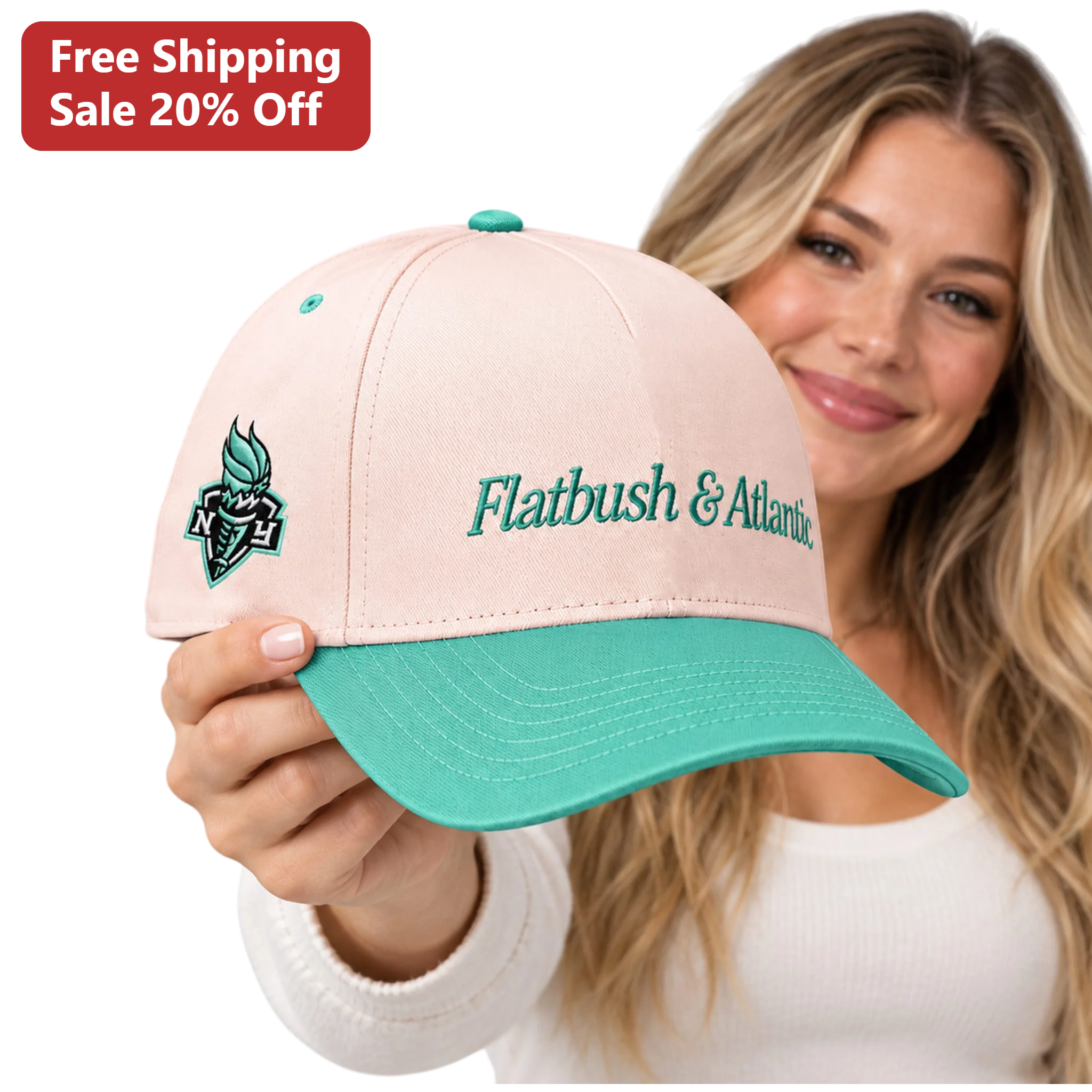 Flatbush Atlantic Hat Embroidered Baseball Cap Retro Brooklyn NYC Neighborhood Gift