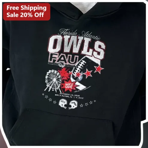 Florida Atlantic Owls FAU HOCO GAME Hoodie Vintage Collegiate Football Homecoming Gift