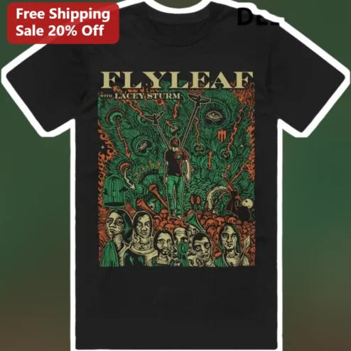 Flyleaf With Lacey Sturm Tee Vintage Rock Band Merch Graphic Shirt