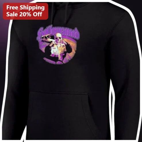 Follow Squad Hoodie Skeleton Money Graphic Streetwear Hip Hop Vaporwave Pullover for Men Women Gift