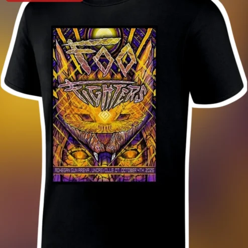 Foo Fighters Tee Psychedelic Rock Band Graphic T-Shirt for Men Women Fans