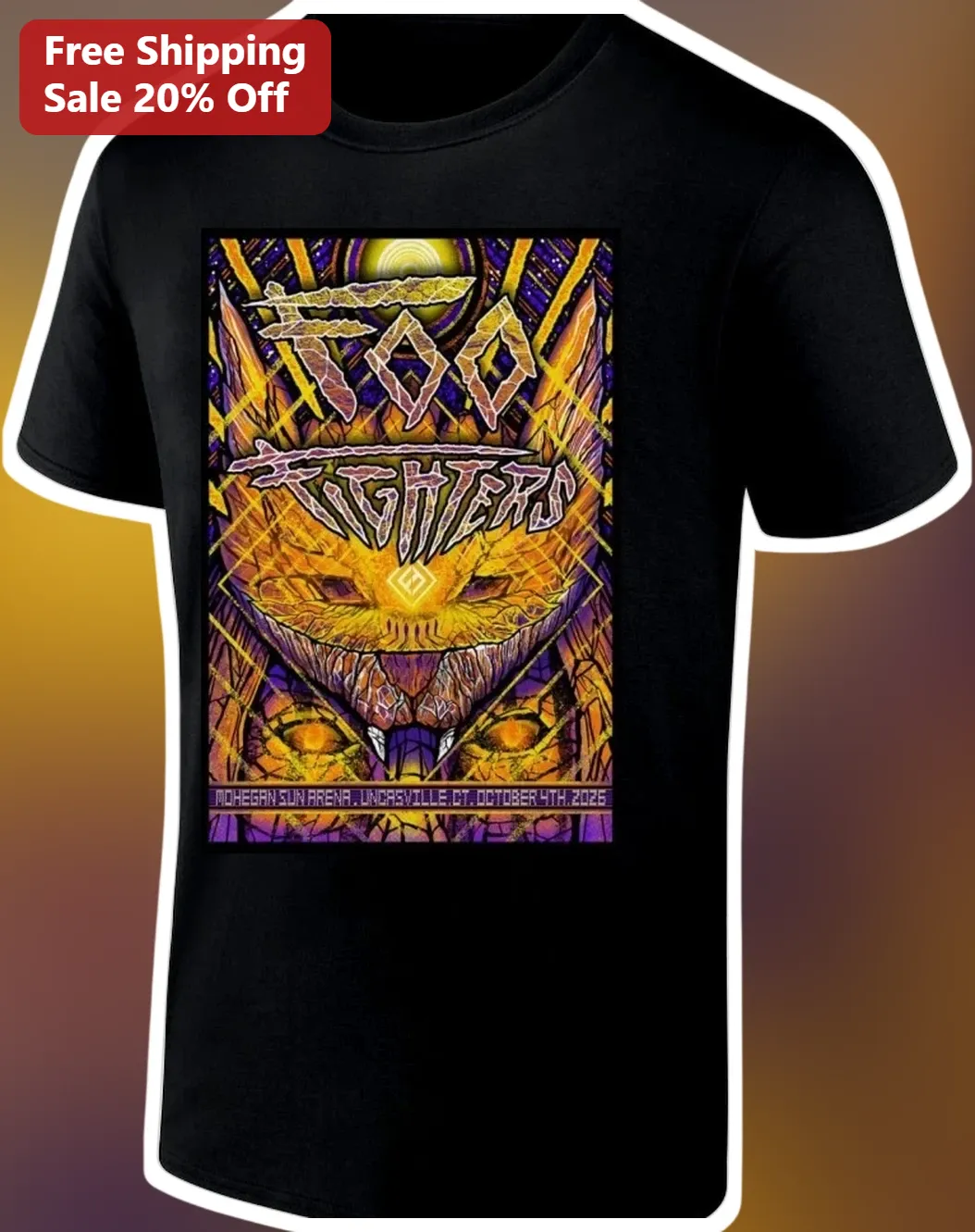 Foo Fighters Tee Psychedelic Rock Band Graphic T-Shirt for Men Women Fans