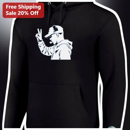 Football Coach Peace Sign Hoodie Gift for Men Women Sports Apparel