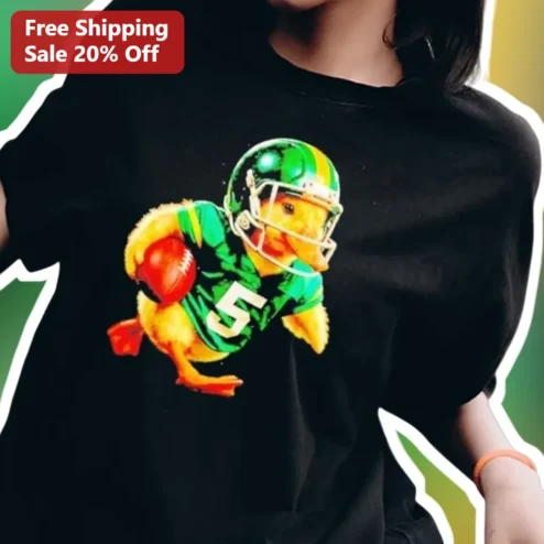 Football Duckling Graphic Tee Funny Cute Sports Gift for Men Women