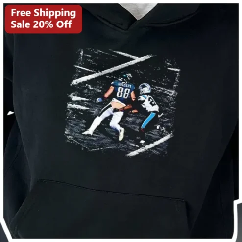 Football Player Tackle Distressed Graphic Hoodie Men's Vintage Gridiron Sports Apparel
