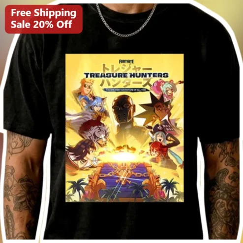 Fortnite Treasure Hunters Tee Chapter 7 Mini Season Anime Style Gaming Shirt