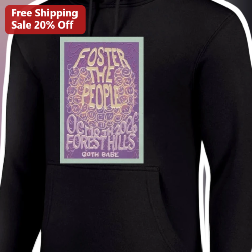 Foster The People Hoodie Psychedelic Retro Band Merch Concert Tour Apparel Gift