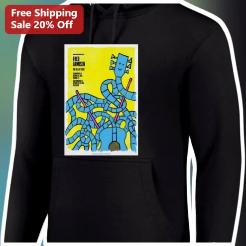 Fred Armisen Hoodie Surreal Guitar Art Pullover for SNL Comedy Fans Gift