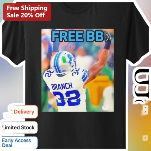 FREE BB Tee Brian Branch Football Fan Graphic T-Shirt Gift for Men Women