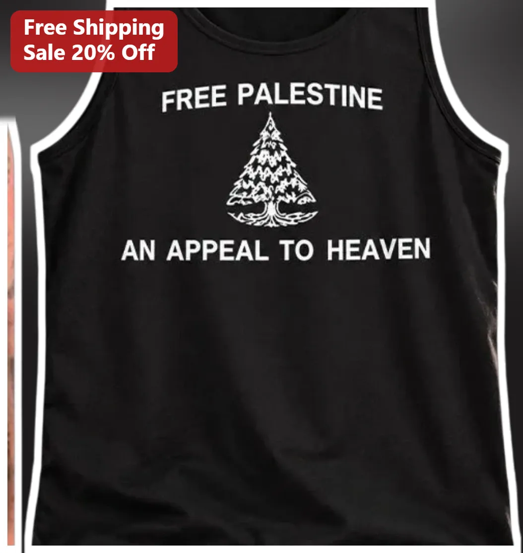 Free Palestine An Appeal to Heaven Tank Top Political Protest Solidarity Apparel