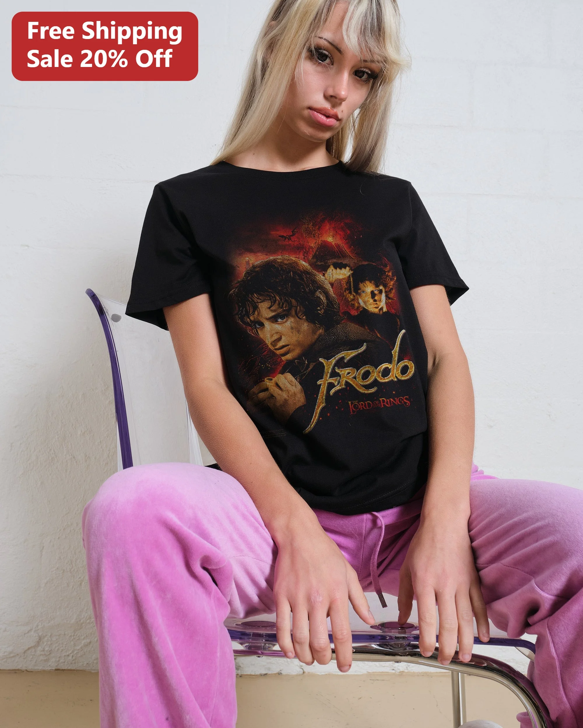 Frodo Baggins Lord of the Rings Graphic Tee